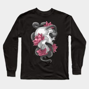 Serpent's Skull - Monochrome Long Sleeve T-Shirt